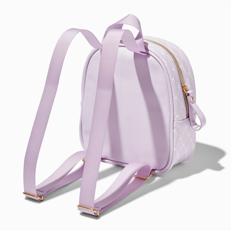 Claire&#39;s Club Lilac Status Icon Mini Backpack,
