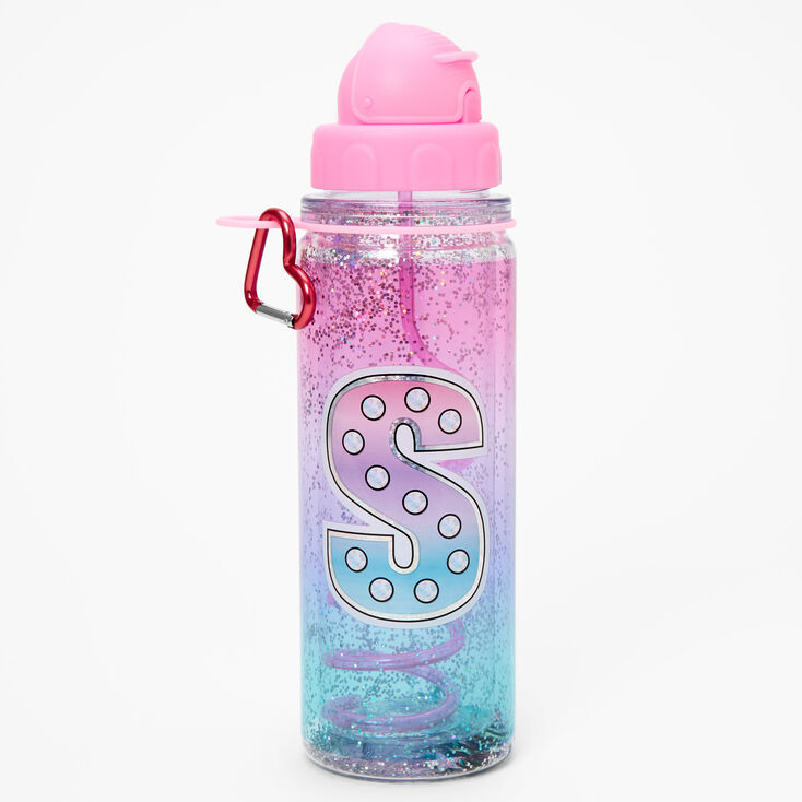 Initial Water Bottle - Pink, S,