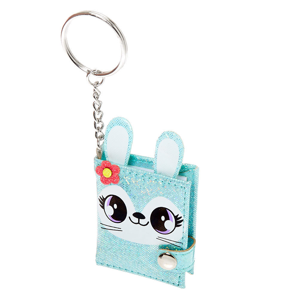 Porte-clés mini journal intime Jade la lapine - Vert menthe,