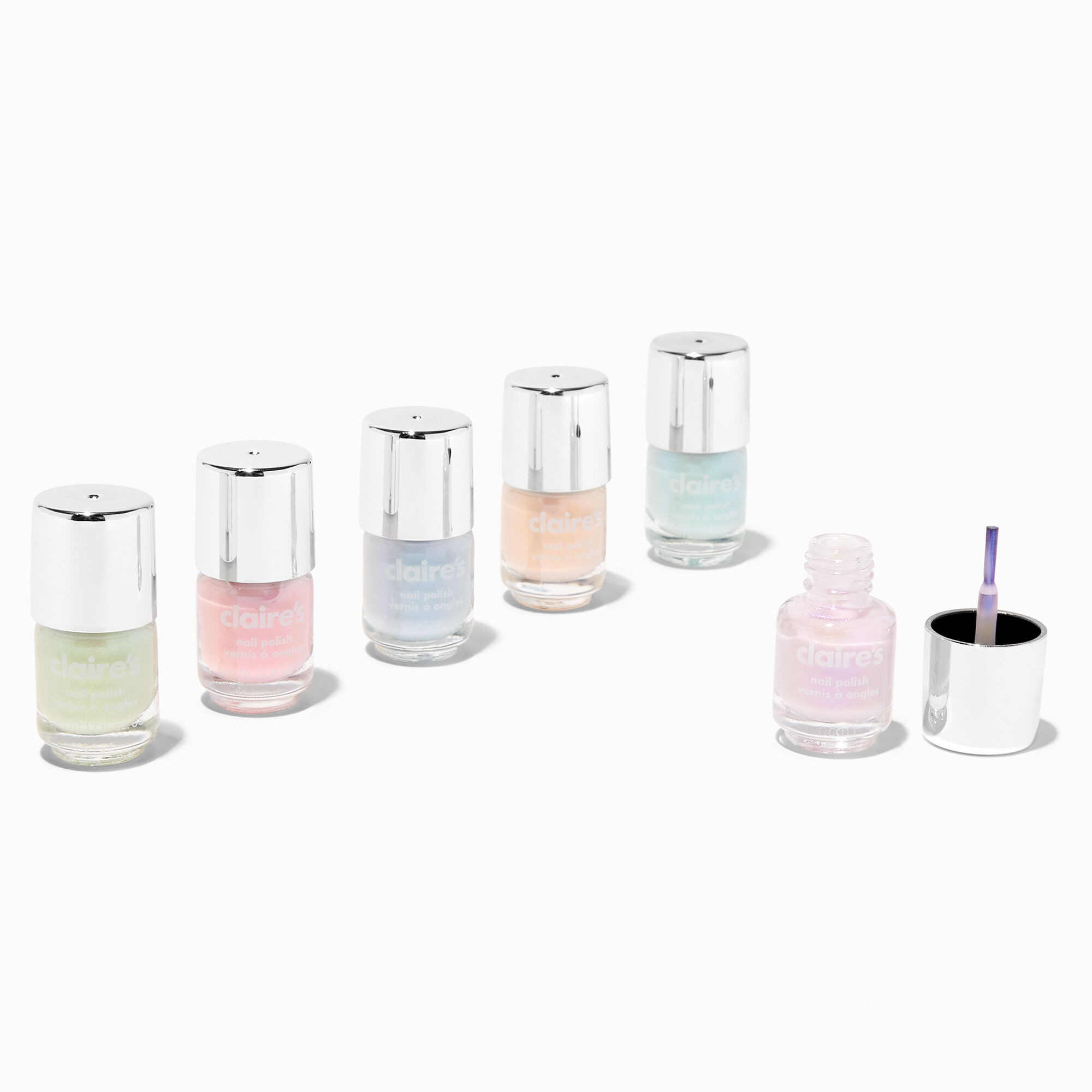 View Claires Mini Glazed Vegan Nail Polish 6 Pack Rainbow information