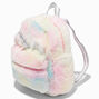 Mini sac &agrave; dos en fausse fourrure licorne tie-dye pastel,