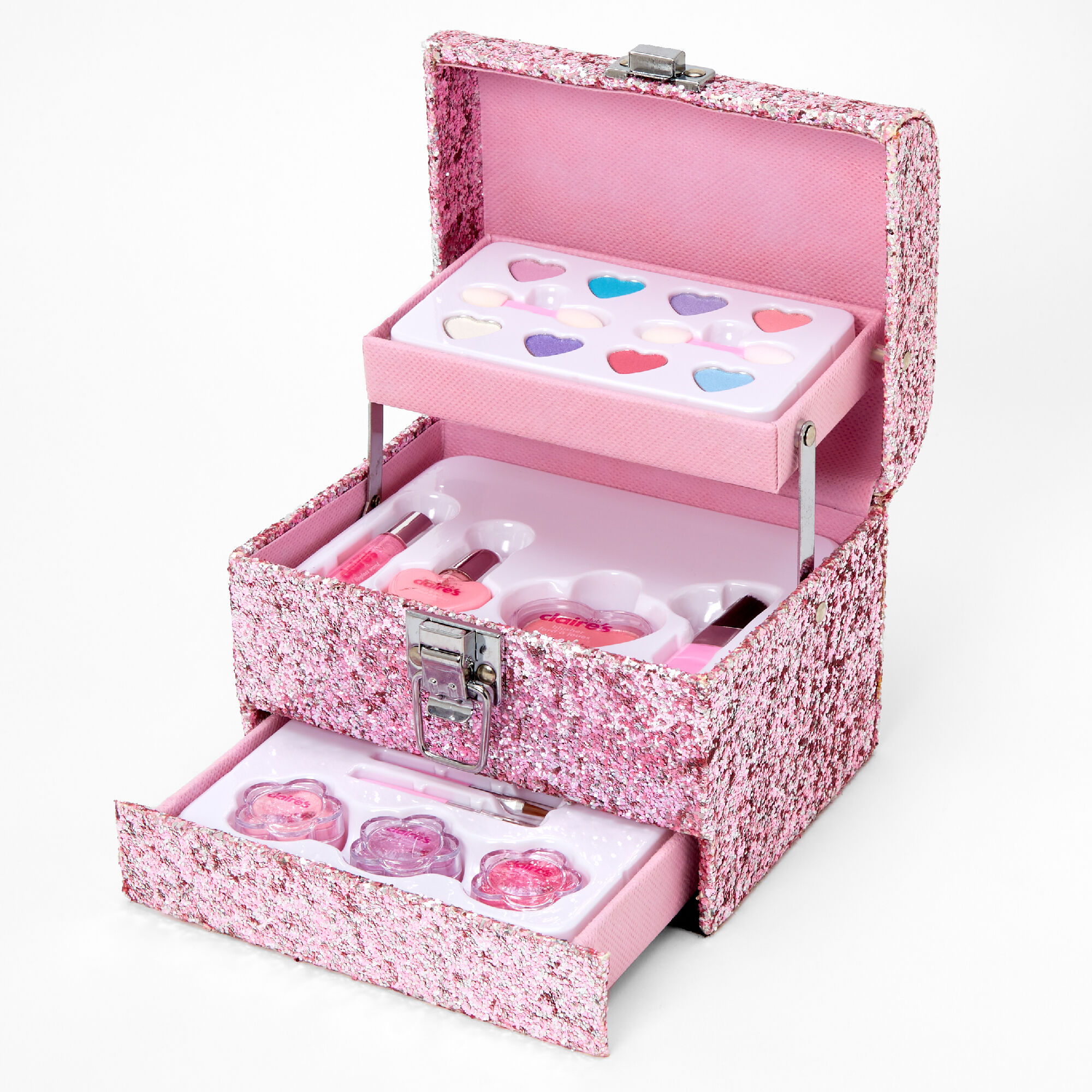 Claire S Club Mini Glitter Mega Case Makeup Set Pink Claire S