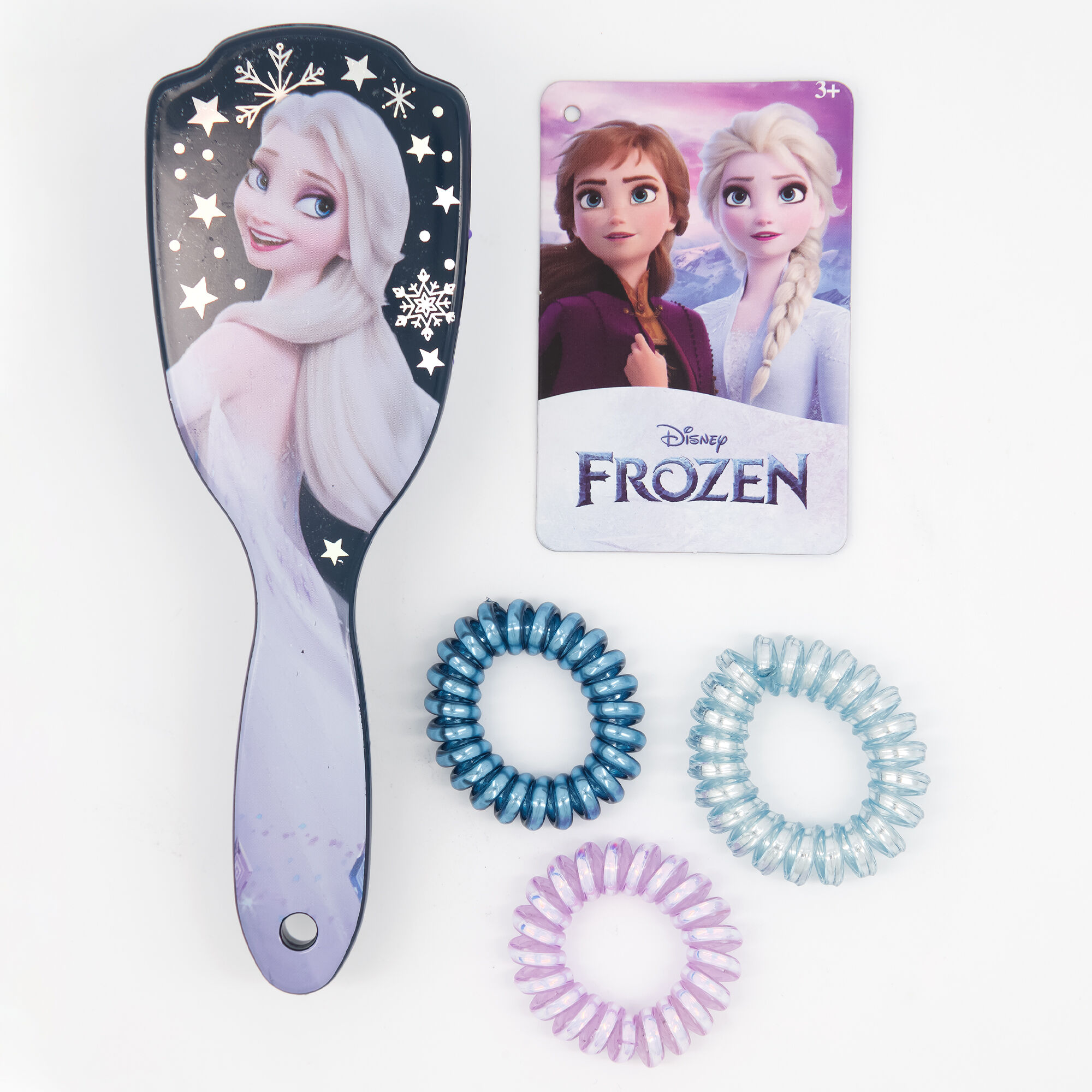 View Claires Disney Frozen 2 Brush And Spiral Hair Bobbles 4 Pack Purple information