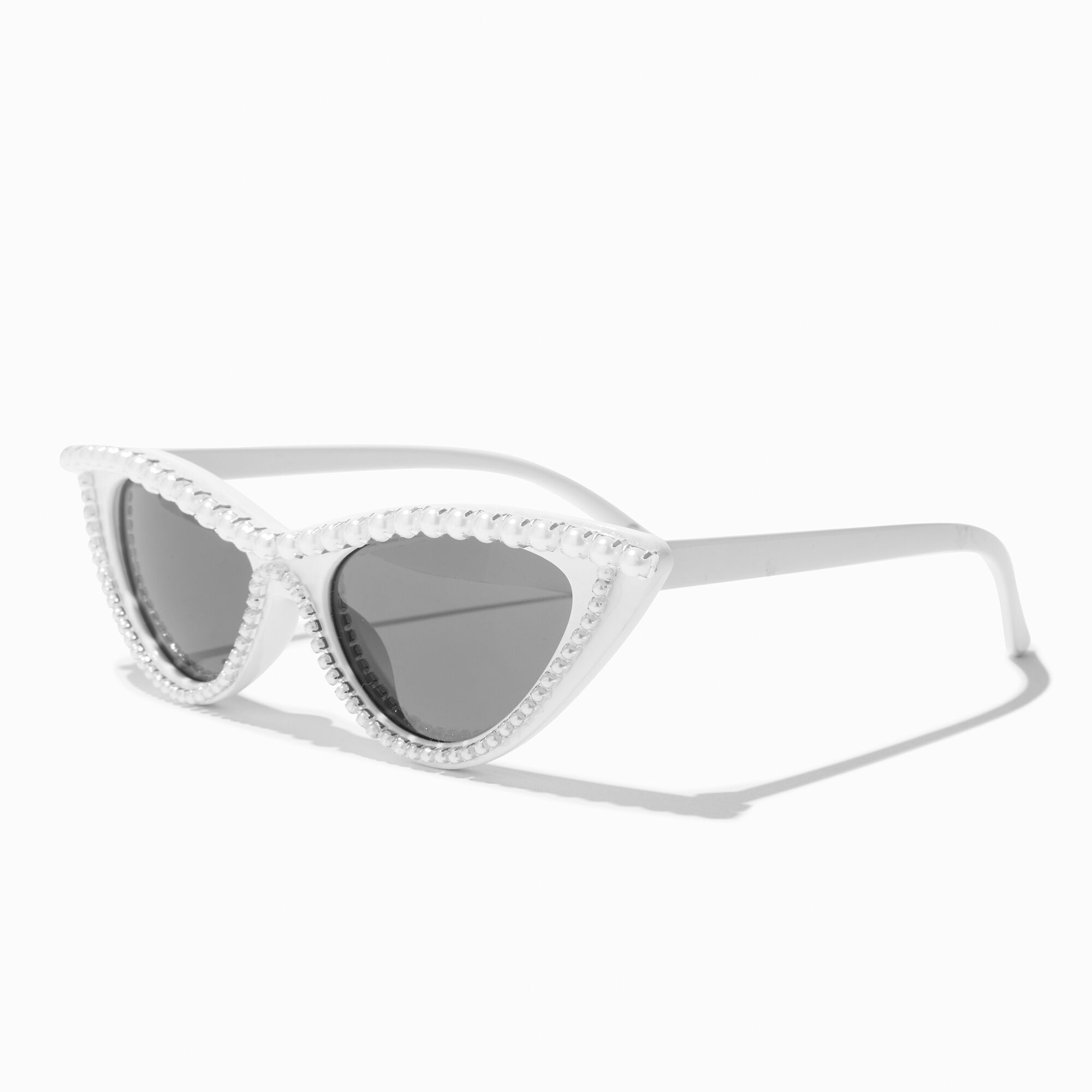 View Claires Pearl Trim Cat Eye Sunglasses information