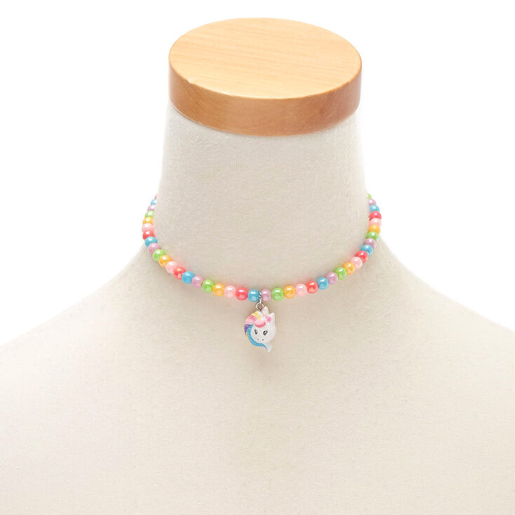 Claire&#39;s Club Rainbow Unicorn Beaded Jewelry Set - 2 Pack,