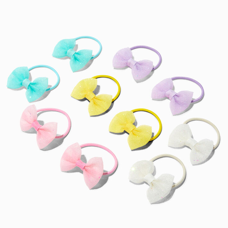 Barrettes &agrave; n&oelig;ud avec paillettes pastel Claire&#39;s&nbsp;Club - Lot de 10,