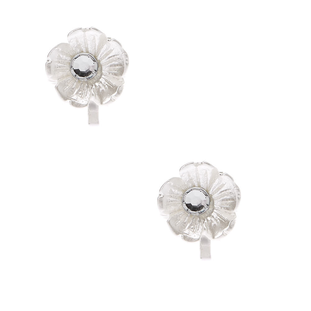 Claire's Club Silver Floral Jewellery Set - 3 Pack,