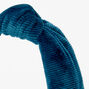 Knotted Ribbed Knit Headband - Turquoise,