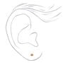 14kt White Gold 3mm November Crystal Light Topaz Studs Ear Piercing Kit with Ear Care Solution,