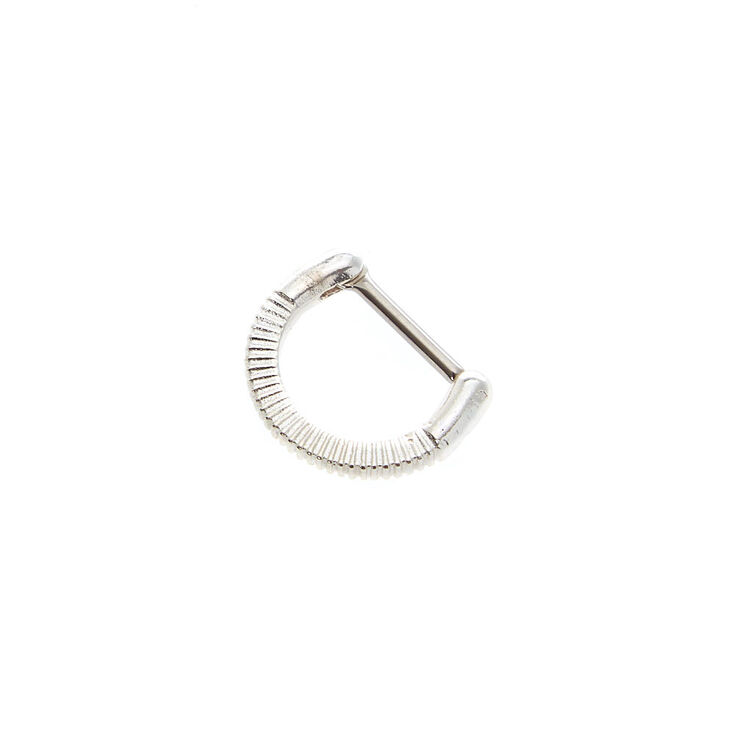 Silver 16G Septum Hoop Nose Ring,