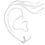 Silver-tone 15mm Braided Double Hoop Earrings,