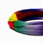 Bright Rainbow Pleated Knotted Headband,