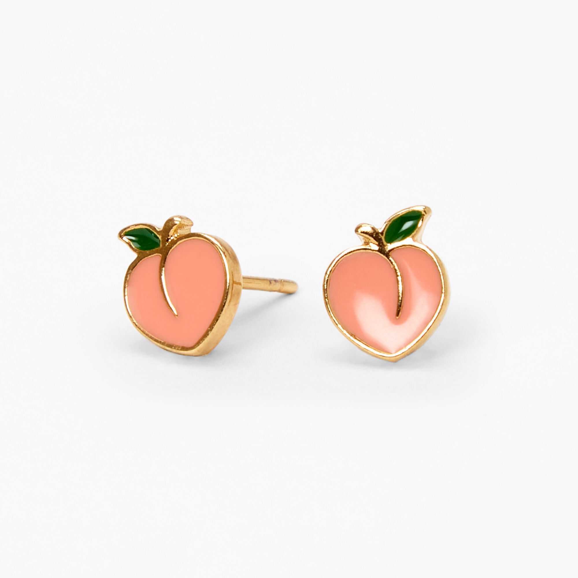 Peach emoji earrings on sale