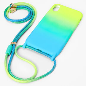 Neon Ombre Phone Case with Strap - Fits iPhone&reg; XR,