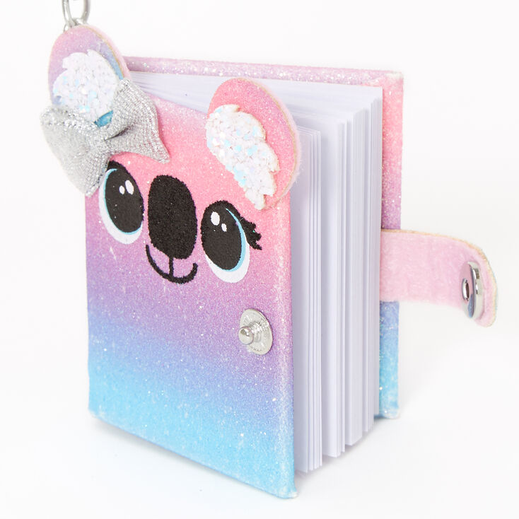 Kora the Koala Mini Glitter Diary Keychain,