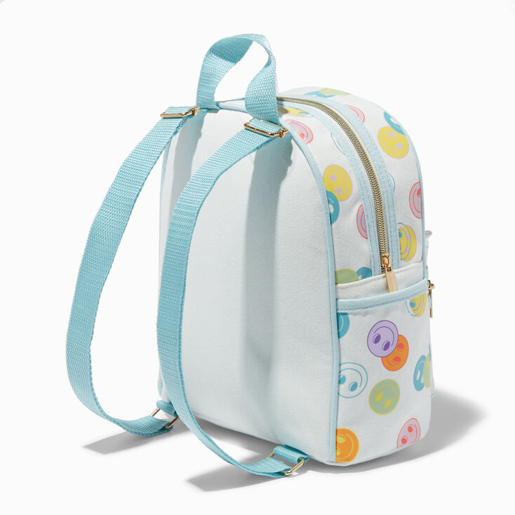 Rainbow Happy Face Print Mini Backpack,