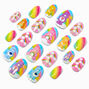 Care Bears&trade; Claire&#39;s Exclusive Stiletto Press On Faux Nail Set - 20 Pack,