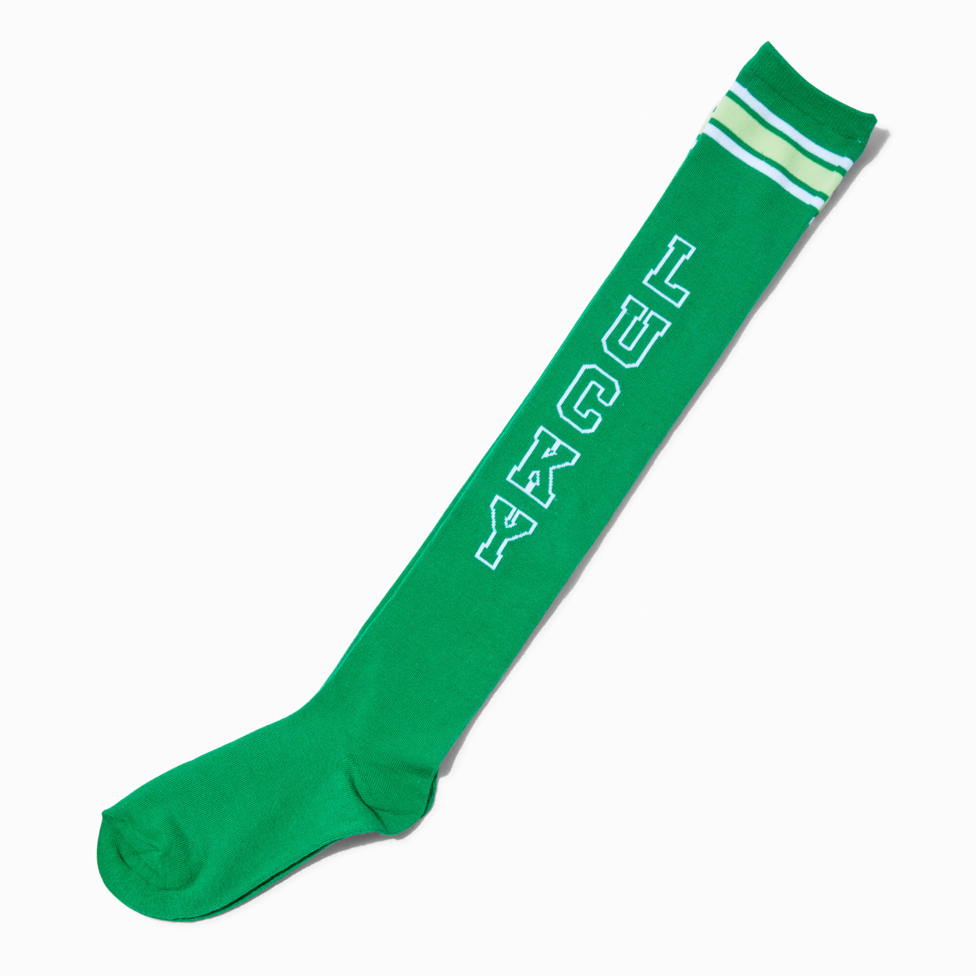 View Claires lucky Over The Knee Socks Green information