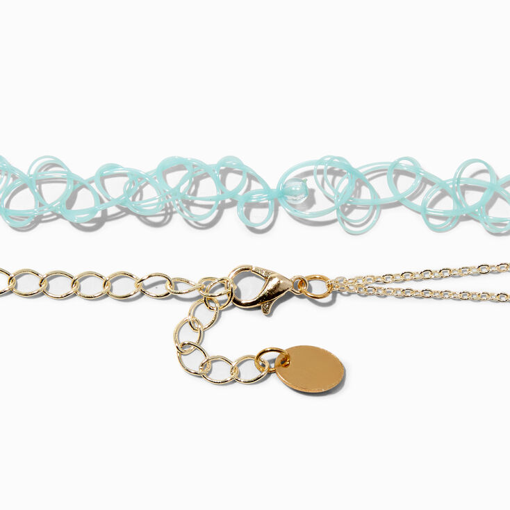 Claire&#39;s Club Gold Daisy Choker Necklace Set - 3 Pack,
