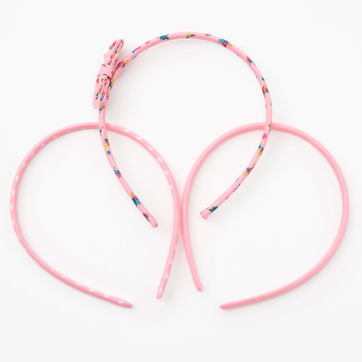 Claire&#39;s Club Spring Floral Headbands - Pink, 3 Pack,