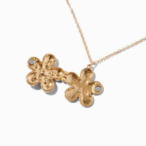 Uptown Flower Gem Locket Pendant Necklace,