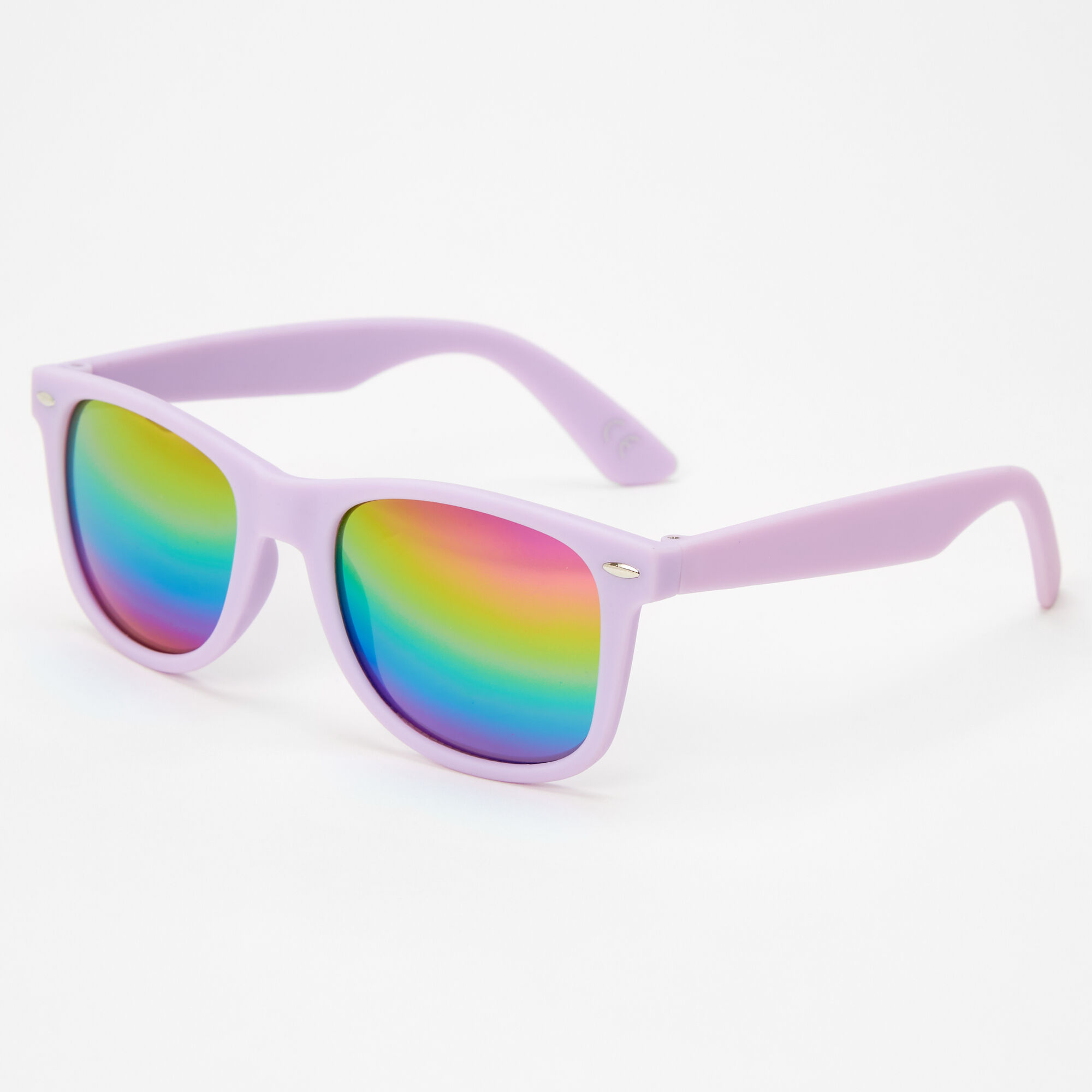 View Claires Retro Sunglasses Lavender Rainbow information