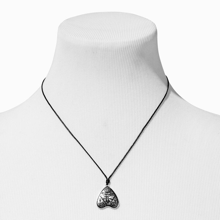 Black Ouija Triangle Planch Cord Pendant Necklace,