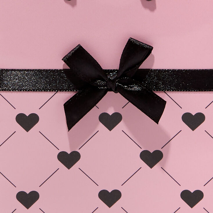 Small Pink Heart Quilted Gift Bag,
