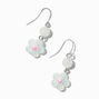 UV Color-Changing White Daisy Drop Earrings,