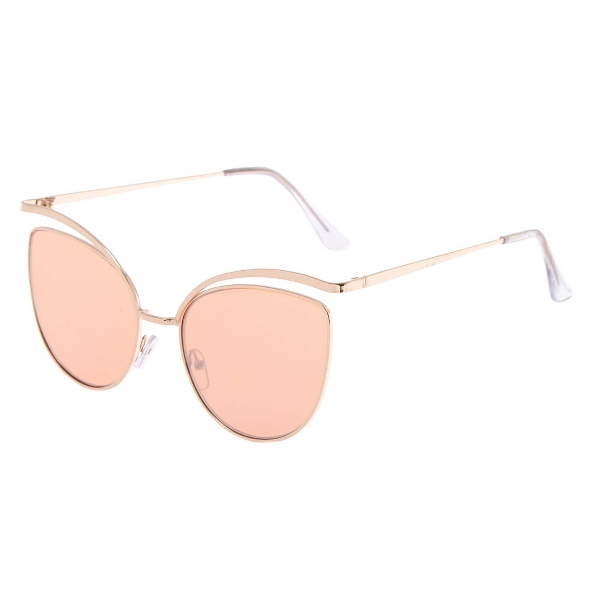 Mod Cat Eye Sunglasses Rose Gold Claire S Us