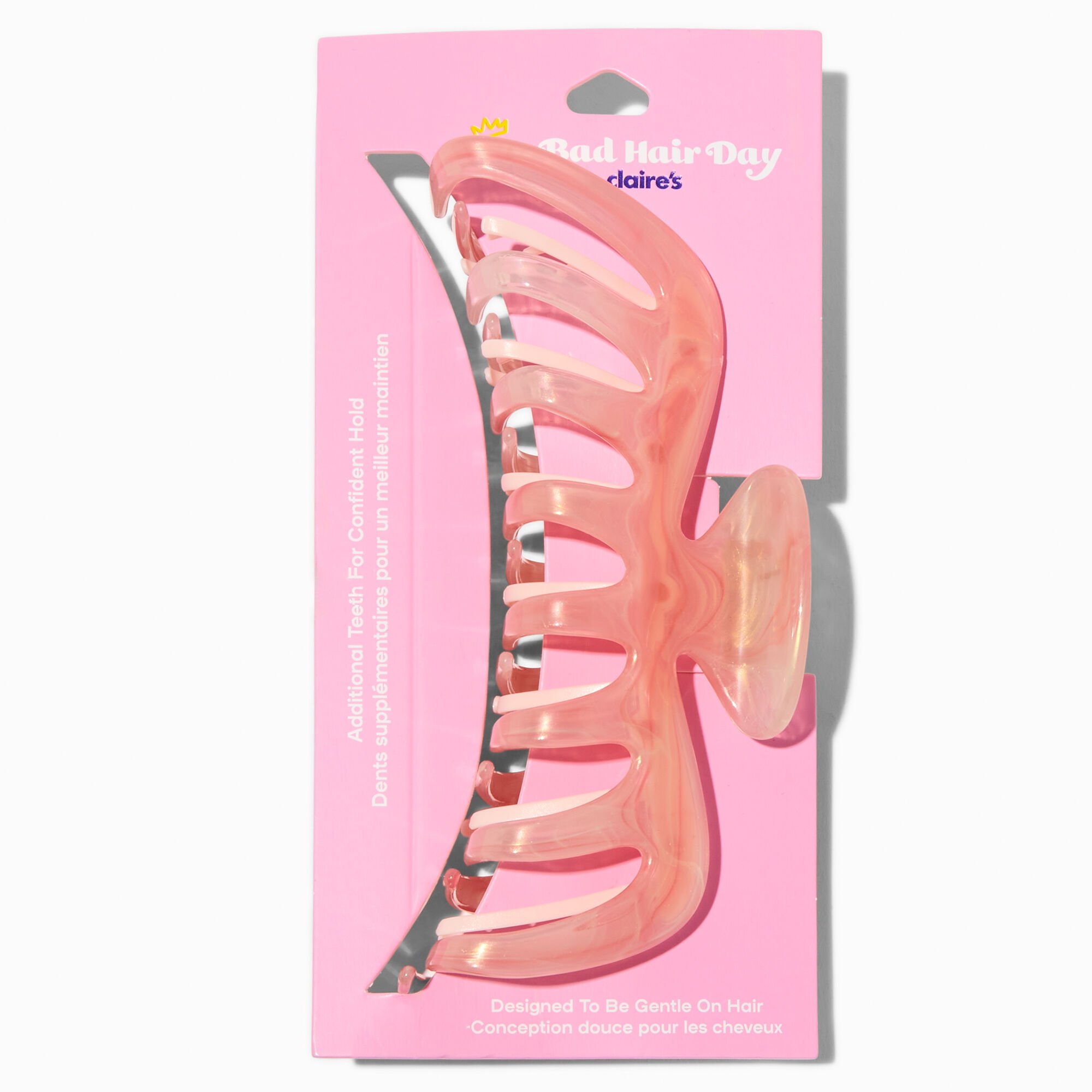 No Bad Hair Day by Claire's Pink Extra Large Hair Claw,
