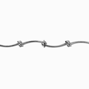 Silver-tone Wiggle Chain Bracelet ,