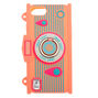 Pink Camera Silicone Ring Holder Phone Case - Fits iPhone&reg; 6/7/8/SE,