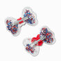 Stars &amp; Stripes Butterfly &amp; Heart Shaker Hair Bow Clips - 2 Pack,