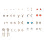 Silver Western Boho Stud Earrings - 20 Pack,