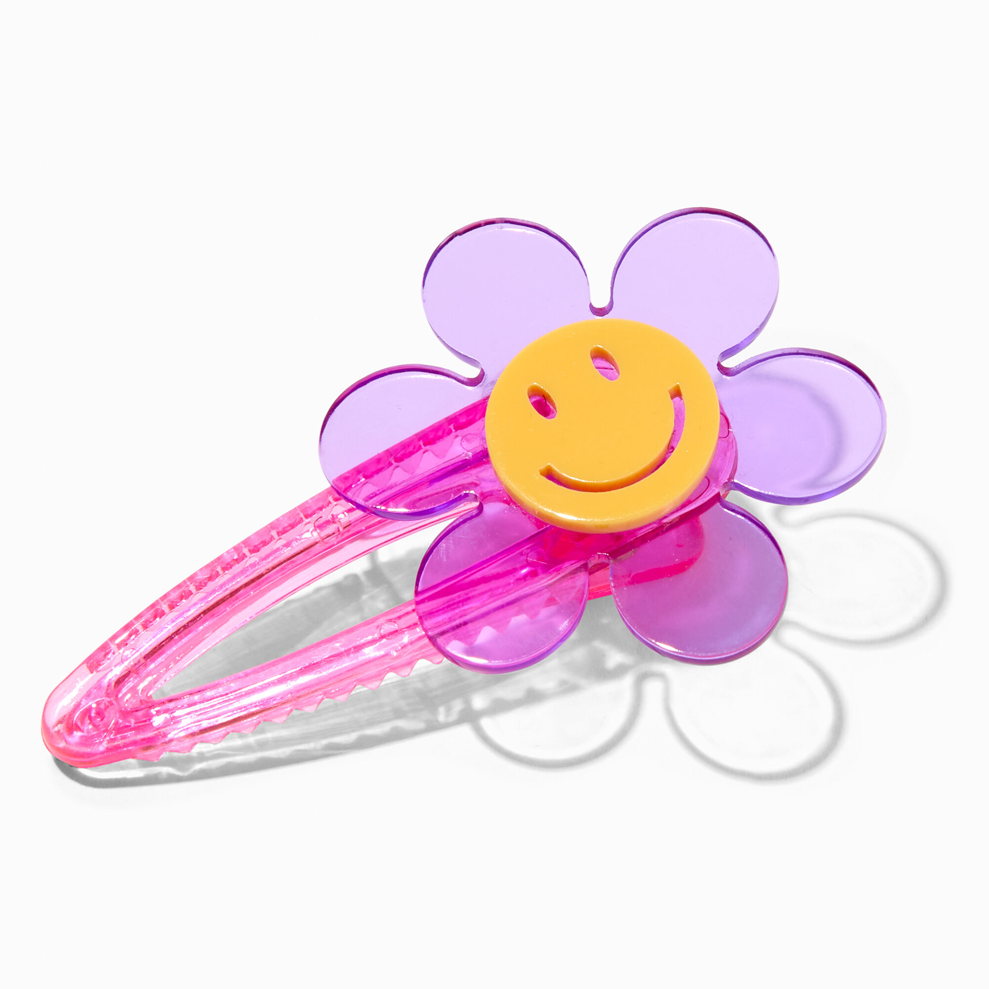 Smiling Purple Daisy Snap Hair Clip,