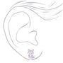 Pastel Purple Fox Clip-On Earrings,