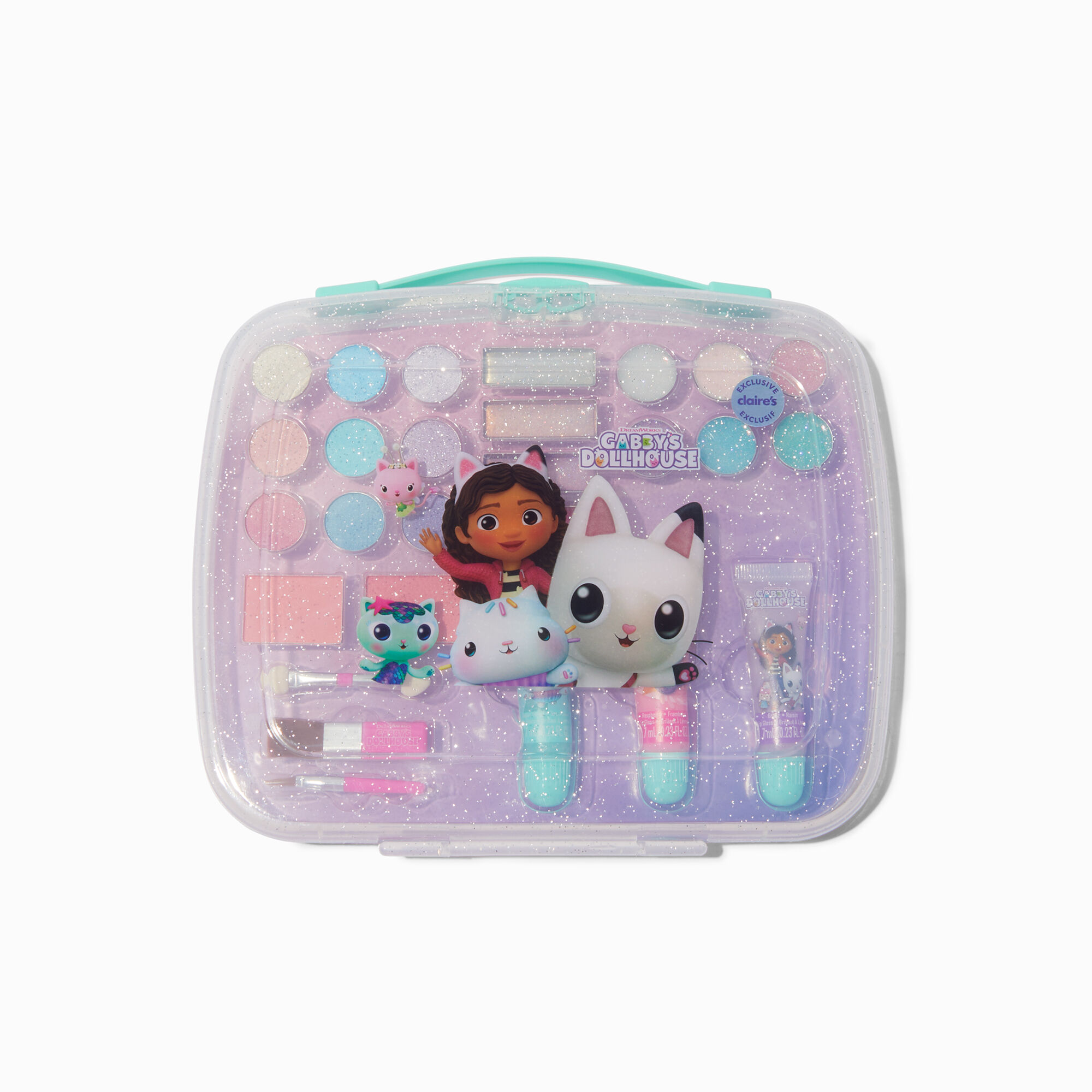 View Gabbys Dollhouse Claires Exclusive Glitter Makeup Case information