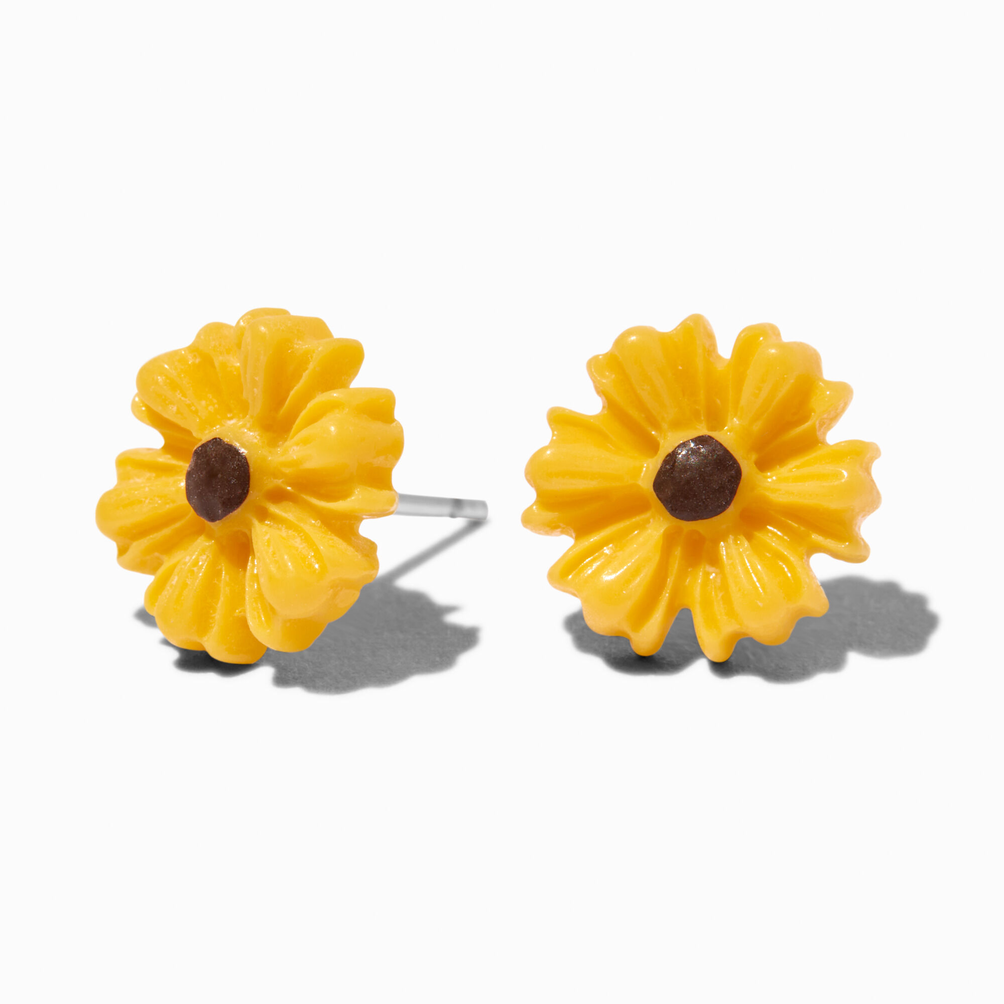 View Claires Sunflower Stud Earrings Yellow information