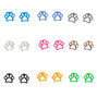 Rainbow Paw Print Stud Earrings - 9 Pack,
