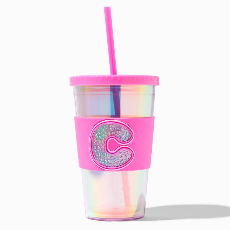 Bedazzled Initial Tumbler - C,