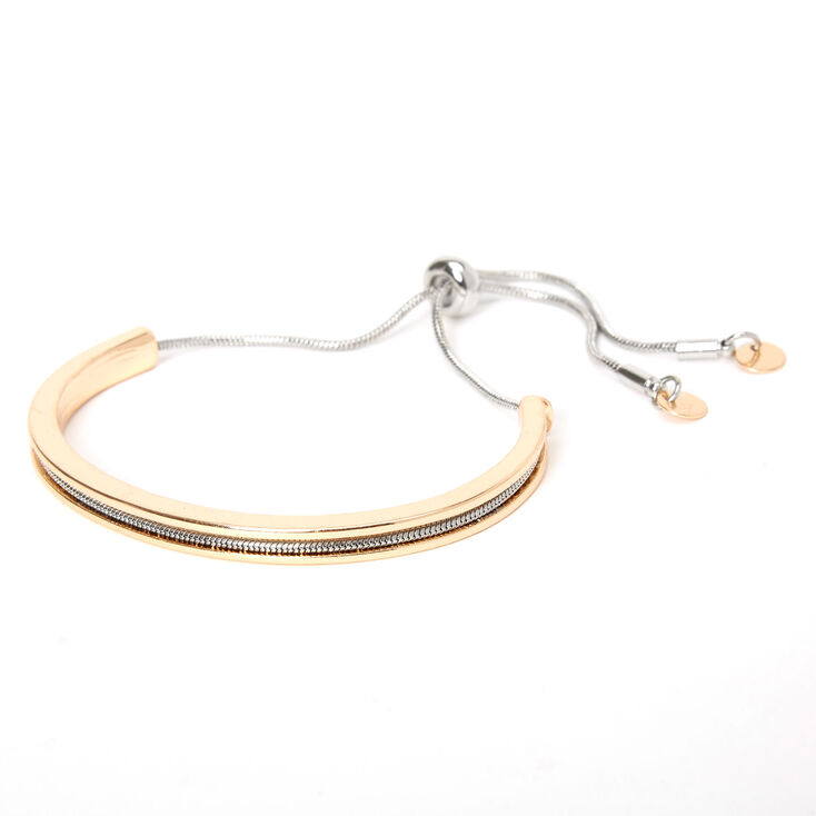 Claire's Bracelet manchette bolo avec disque en métaux mixtes