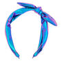 Metallic Mermaid Knotted Bow Headband - Lilac,