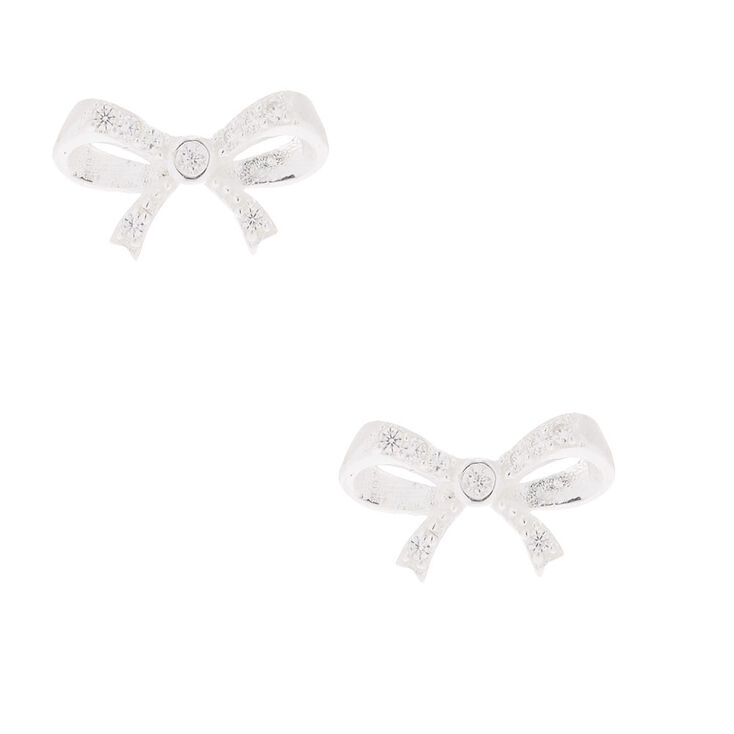 Sterling Silver Bow Stud Earrings | Claire's