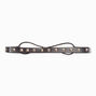 Faux Leather Spiked Black Headwrap,