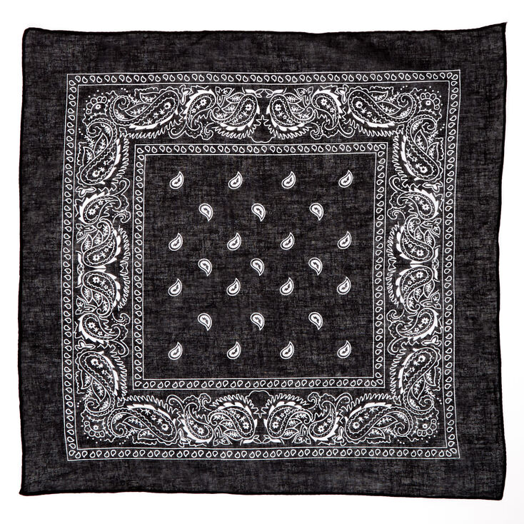 Black Paisley Bandana Headwrap,