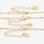 Gold &amp; Pink Beads &amp; Shell Charms Choker Necklaces - 3 Pack,