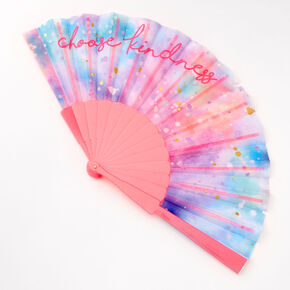 Choose Kindness Tie Dye Folding Fan,