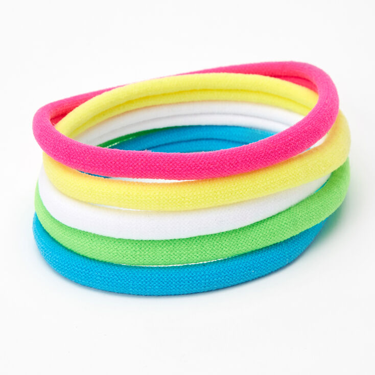 Claire's Élastiques à cheveux roulés épais fluo - Lot de 5
