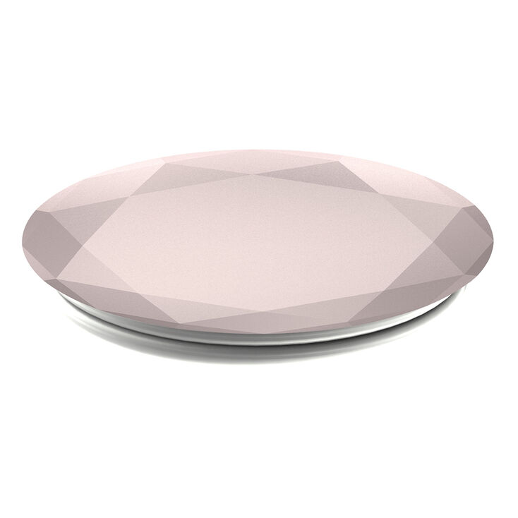 PopSocket m&eacute;tallis&eacute; couleur dor&eacute; rose avec design en diamant d&rsquo;imitation,